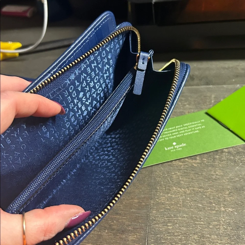Kate Spade Birgitta‎ MulberryStreet in Oceanicblu Leather Wristlet